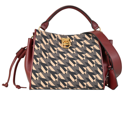 Monogram Small Iris, &pound;395, Handbags, Beige/Burgundy, Canvas, Front view